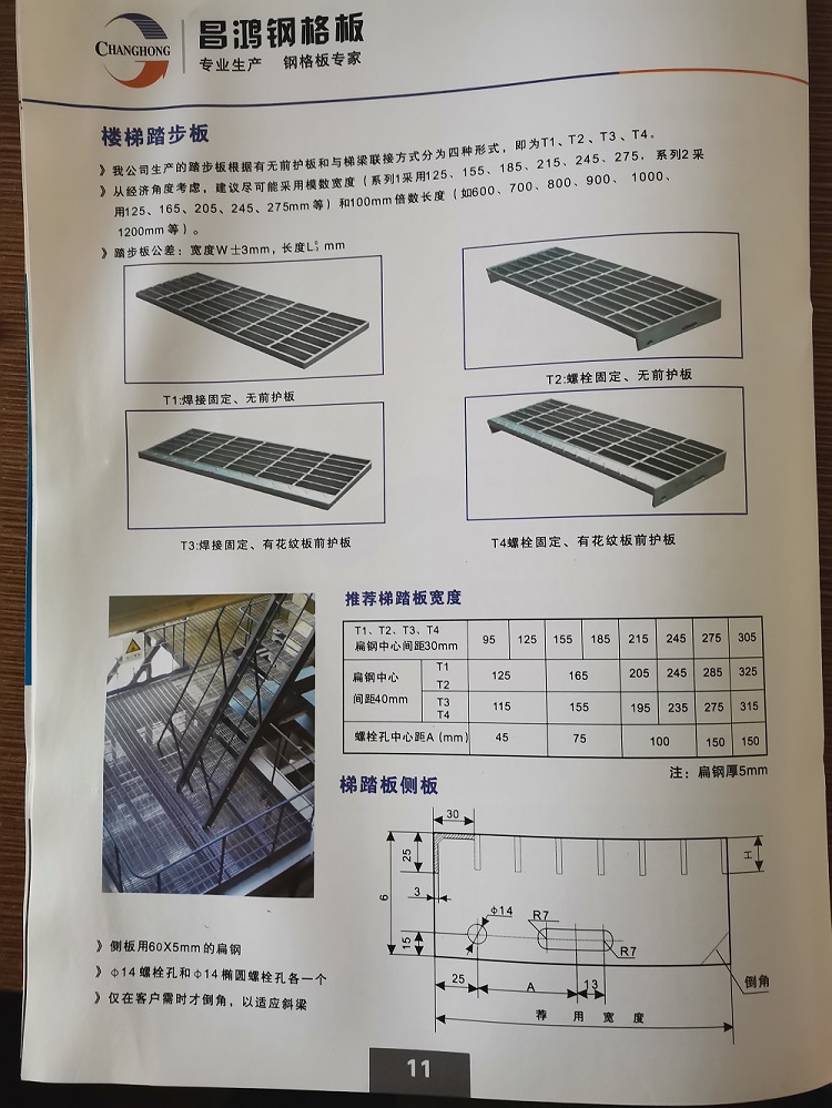 踏步板订购选型